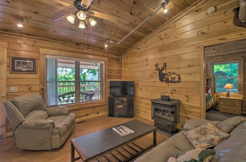 Peaceful Bryson City Cabin - Fire Pit and Hot Tub! Cabin in Fontana Lake