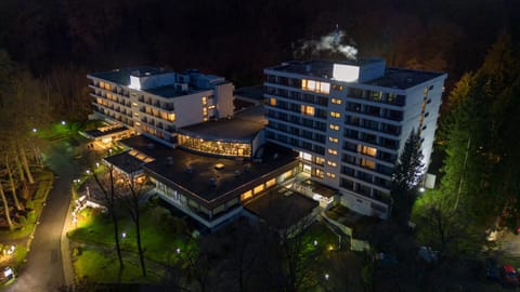 Property building, Night, Bird's eye view, Location