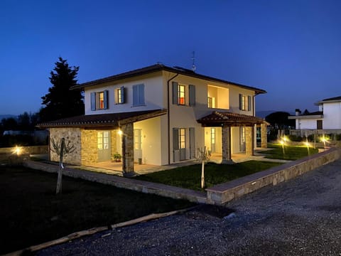 Property building, Garden, Sunset