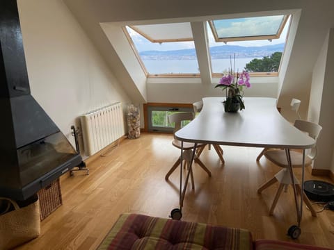 Natural landscape, Living room, Dining area
