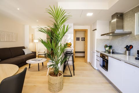 Kitchen or kitchenette, Living room, Dining area