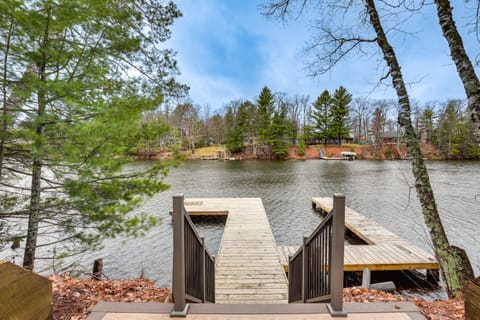 Waterfront Eagle River Lake Home with Boat Dock House in Wisconsin
