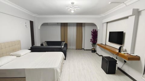Communal lounge/ TV room, Bed, TV and multimedia, Living room, Photo of the whole room, Seating area, Evening entertainment, Bedroom