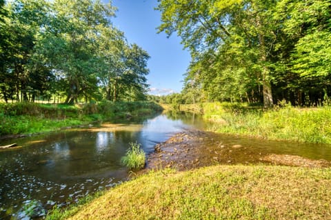 Scenic Log Cabin with Fire Pit and Stocked Creek! Cabin in Allegheny River