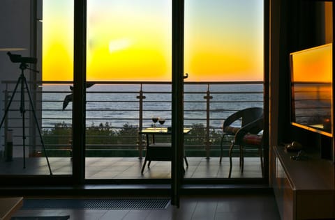 Natural landscape, Summer, Balcony/Terrace, Beach, Sea view, Sunset