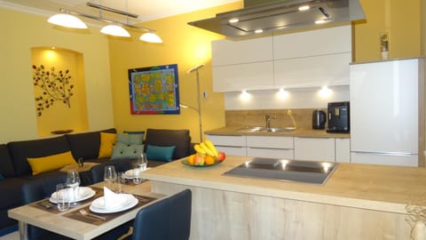Kitchen or kitchenette, Living room, Dining area