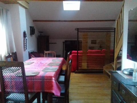 Appartement en loft 50m2 dans maison avec chambre en mezzanine et canapes lits dans salon Apartment in Auvergne-Rhône-Alpes