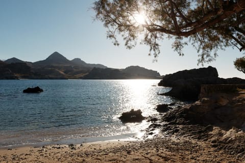 Day, Natural landscape, Beach, Mountain view, Sea view