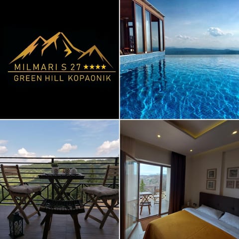 Property logo or sign, Balcony/Terrace, Bedroom, Swimming pool