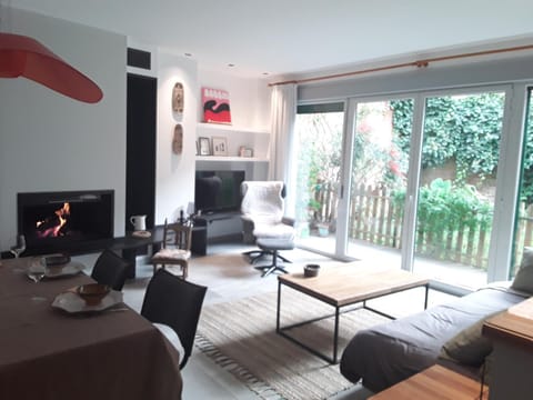 Living room, Dining area, flat iron