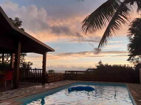 Swimming pool, Swimming pool, Sunset