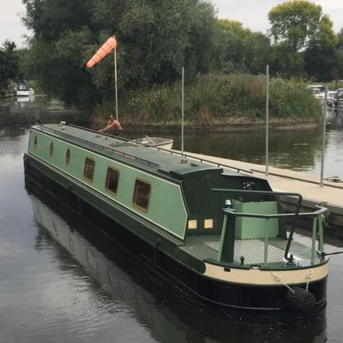 Waterbeach Boatel Docked boat in Waterbeach