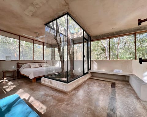 Property building, Bed, Living room, Photo of the whole room, Seating area, Bedroom