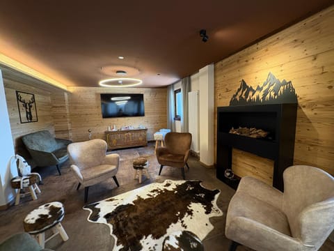 Communal lounge/ TV room, TV and multimedia, fireplace