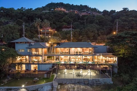Night, Natural landscape, Bird's eye view, View (from property/room), Mountain view