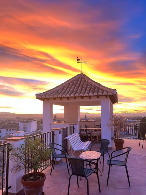 Natural landscape, View (from property/room), Balcony/Terrace, Sunset
