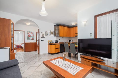 Living room, kitchen