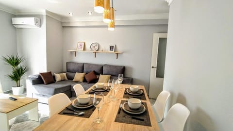 Property building, Living room, Dining area