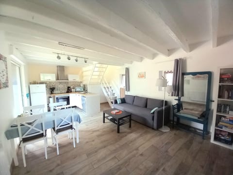 Living room, kitchen