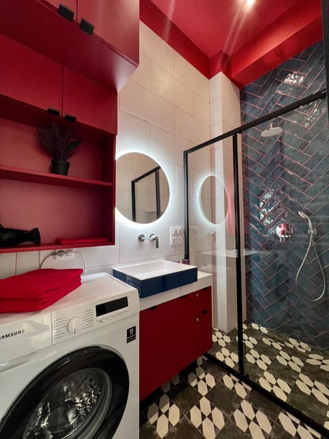 Shower, washing machine
