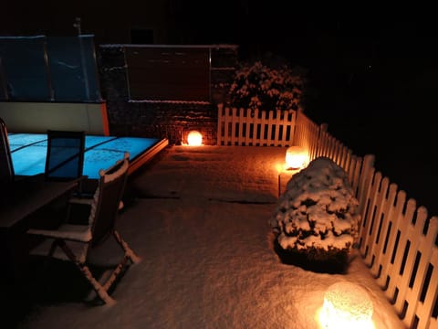 Winter, Garden view, Pool view