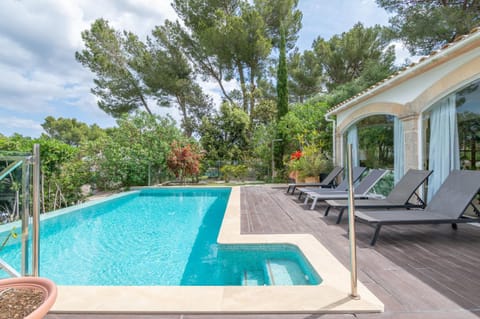 Property building, Living room, Swimming pool
