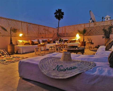 Patio, Night, Property logo or sign