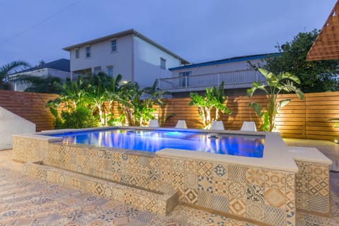 Swimming pool, Sunrise, Sunset