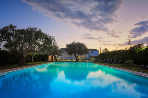 Swimming pool, Sunset