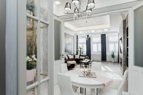 Living room, Seating area, Dining area