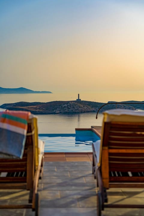 Natural landscape, Sea view, Sunset, sunbed