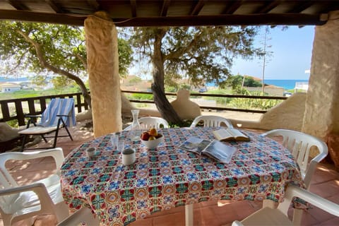 Patio, Natural landscape, Dining area, Sea view
