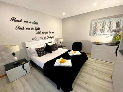 Bed, Bedroom, towels, wardrobe, air conditioner