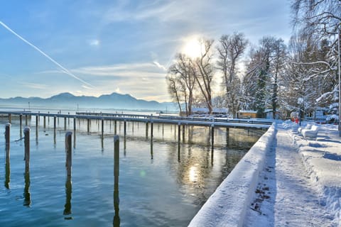 Natural landscape, Winter, Lake view, Mountain view