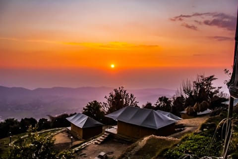Natural landscape, Bird's eye view, Landmark view, Mountain view, Sunset