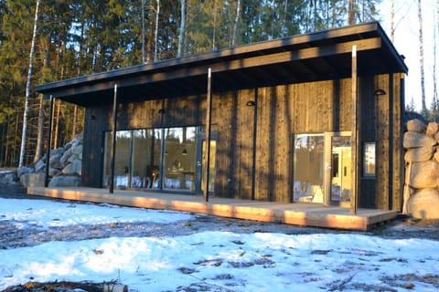 Property building, Facade/entrance, Winter, Sauna