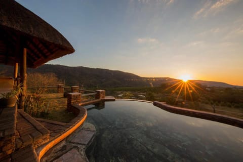 Mountain view, Pool view, Swimming pool, Sunset