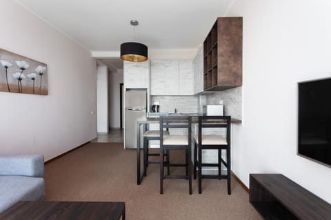 Kitchen or kitchenette, Living room, Dining area