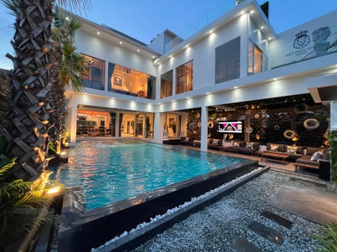 Night, Evening entertainment, Pool view, Swimming pool, Swimming pool