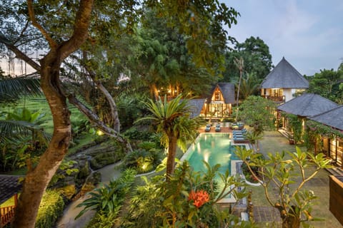 Property building, Garden, River view, Swimming pool