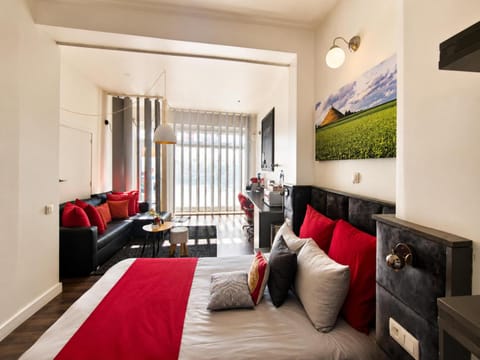 Bed, Living room, Photo of the whole room, Seating area, Bedroom