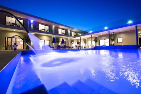 Night, On site, Swimming pool