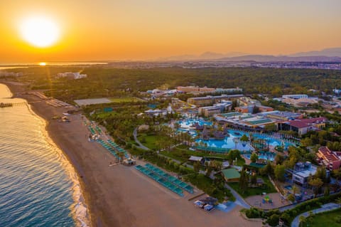 Property building, Bird's eye view, Summer, Pool view, Sea view, Sunset