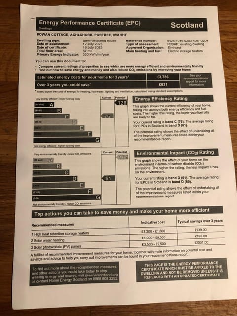 Rowan Cottage Self Catering House in Scotland