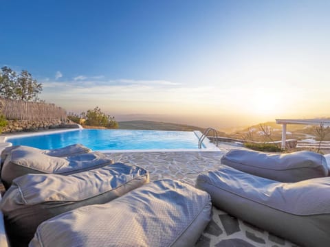 Day, Natural landscape, Pool view, Swimming pool, Sunset, sunbed