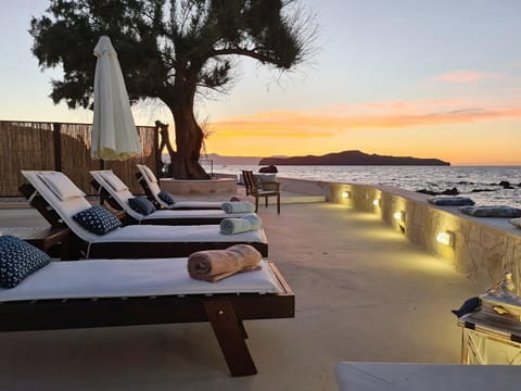 Patio, Beach, Sea view, Sunset