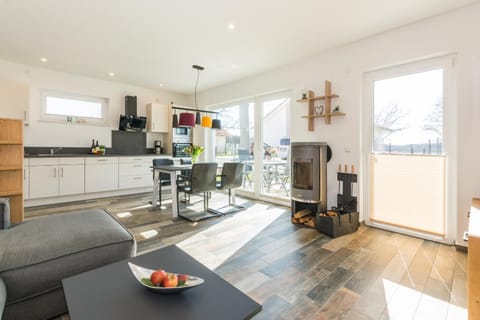 Kitchen or kitchenette, Living room, Dining area