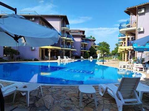 Patio, Day, Pool view