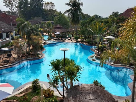 Natural landscape, Pool view, Swimming pool, sunbed