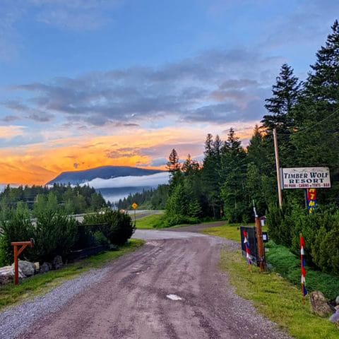 Natural landscape, Mountain view, Street view, Sunrise